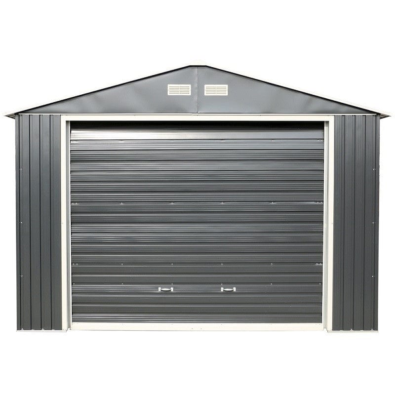 Duramax Metal Garage Kit DuraMax | Imperial Metal Garage 12X20 Dark Gray with White | Western States 50951_CA