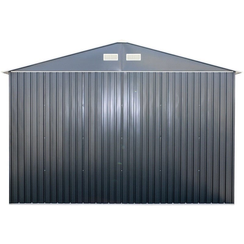 Duramax Metal Garage Kit DuraMax | Imperial Metal Garage 12X26 Dark Gray with White | Eastern States 55151_NJ