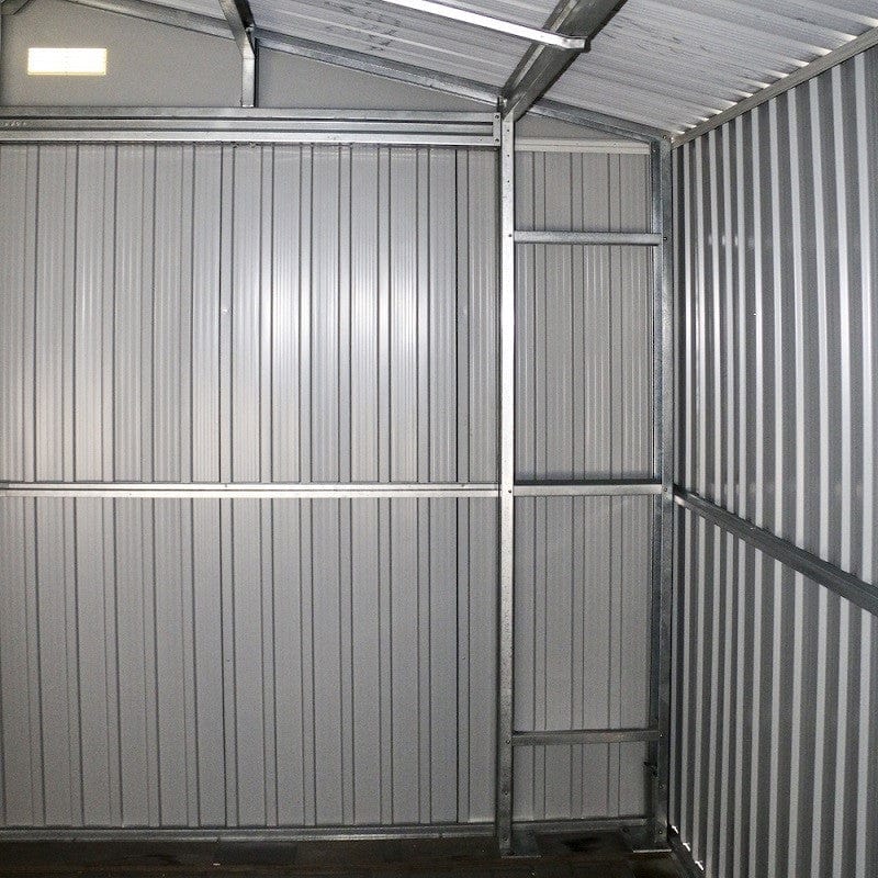Duramax Metal Garage Kit DuraMax | Imperial Metal Garage 12X26 Dark Gray with White | Western States 55151_CA