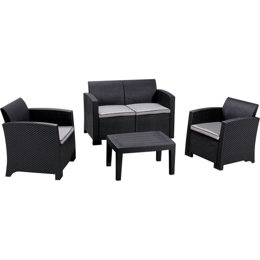 Duramax PATIO FURNITURE Black DuraMax | Cedarrattan Patio Loveseat Set 86771