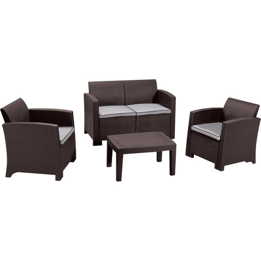 Duramax PATIO FURNITURE Brown DuraMax | Cedarrattan Patio Loveseat Set 86770