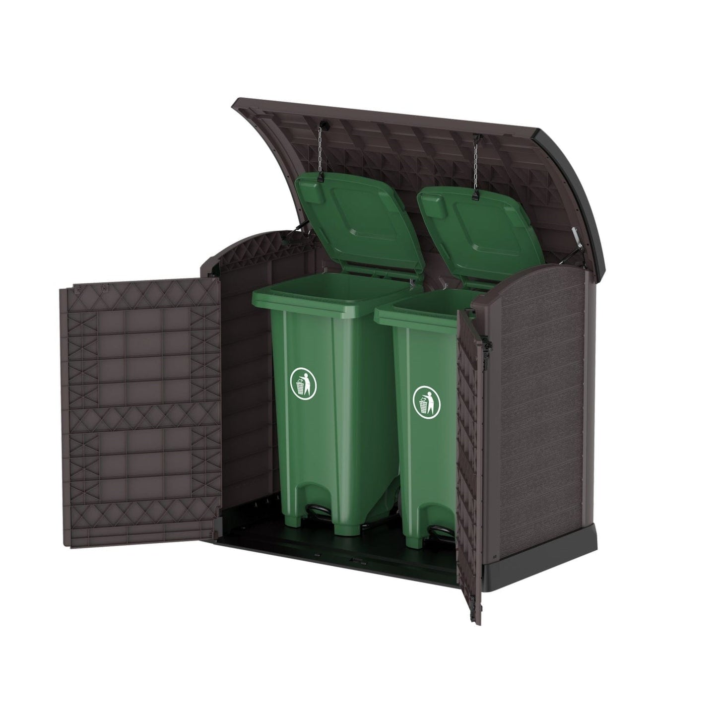 Duramax shed cabinet DuraMax | Heavy Plastic StoreAway Multipurpose Horizontal Shed with Arc Lid - 1200L - Brown 86632