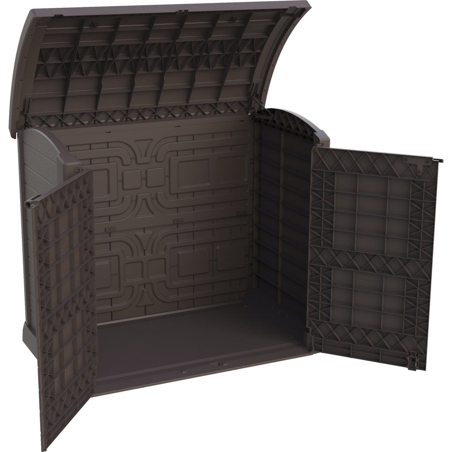 Duramax shed cabinet DuraMax | Heavy Plastic StoreAway Multipurpose Horizontal Shed with Arc Lid - 1200L - Brown 86632