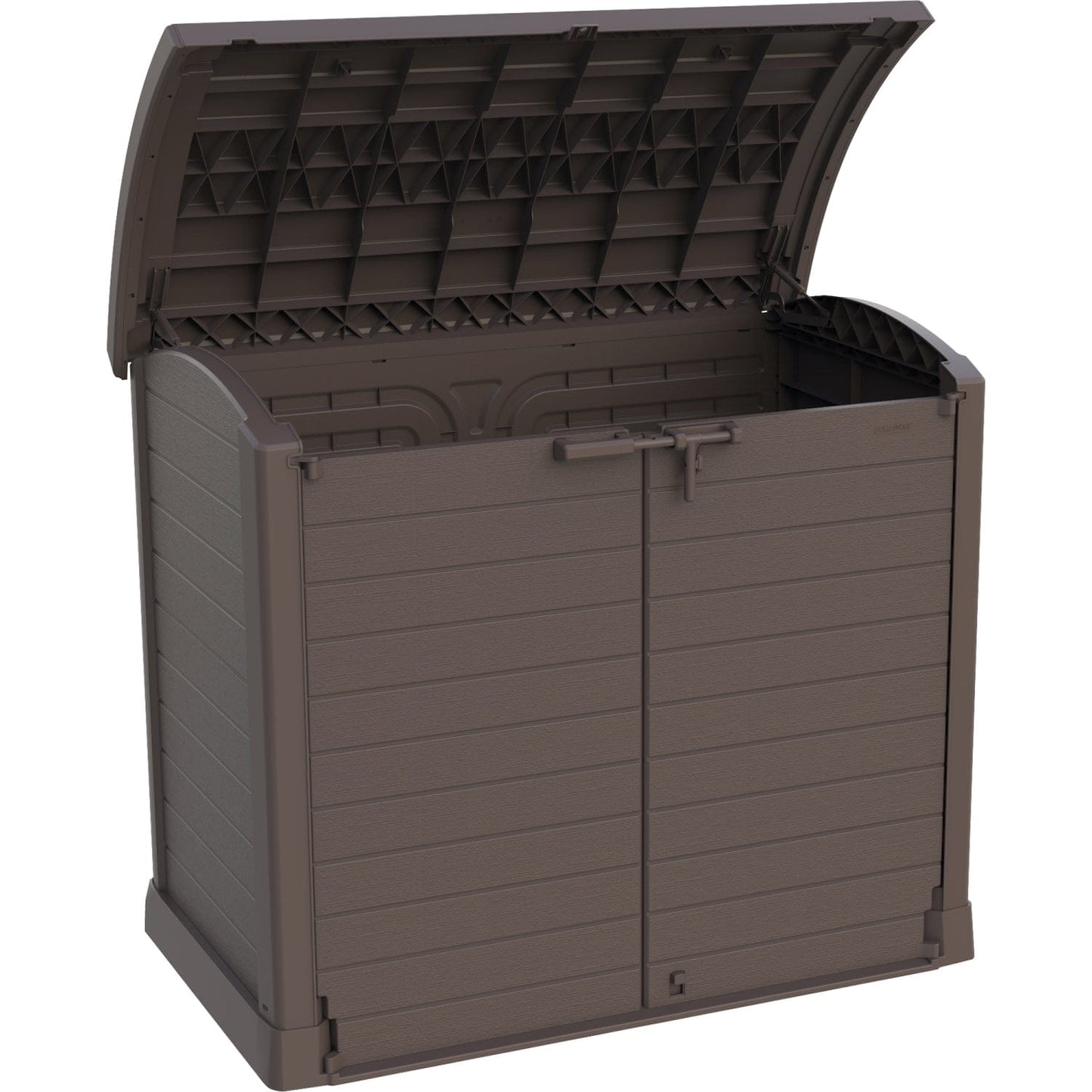 Duramax shed cabinet DuraMax | Heavy Plastic StoreAway Multipurpose Horizontal Shed with Arc Lid - 1200L - Brown 86632