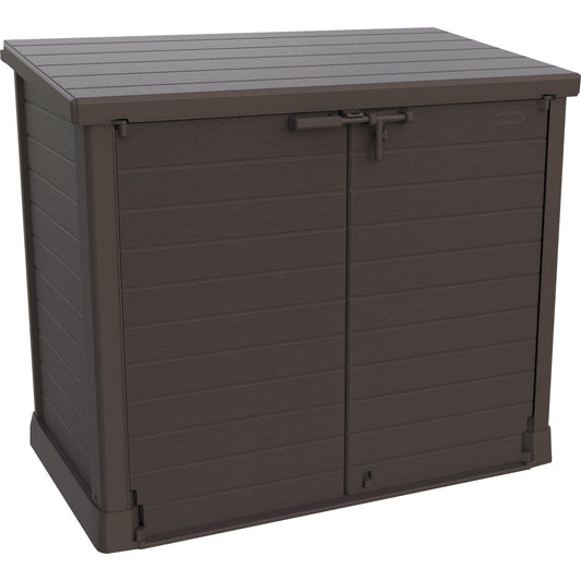 Duramax shed cabinet DuraMax | Heavy Plastic StoreAway Multipurpose Horizontal Shed with Flat Lid - 1200L - Brown 86631