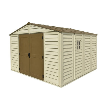 Duramax Vinyl Storage Shed Kit with Foundation DuraMax | Woodbridge Plus Vinyl Storage Shed 10.5' x 10.5' with Foundation | Eastern States 40224_NJ