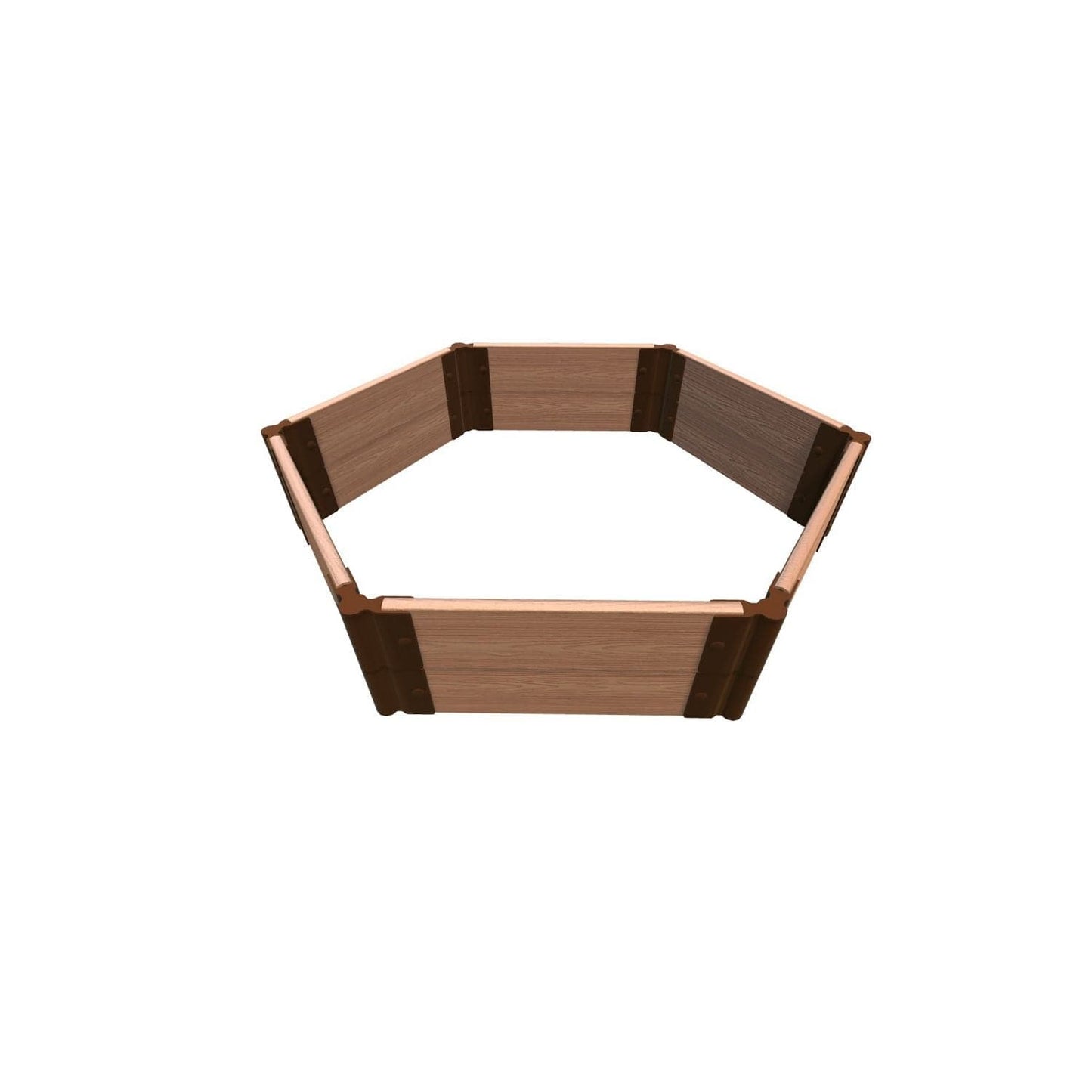 Frame It All Gardening Accessories 1" Frame It All | Tool-Free Fort Jefferson Raised Garden Bed (Hexagon) 4' X 4' X 11" - Classic Sienna 200002467