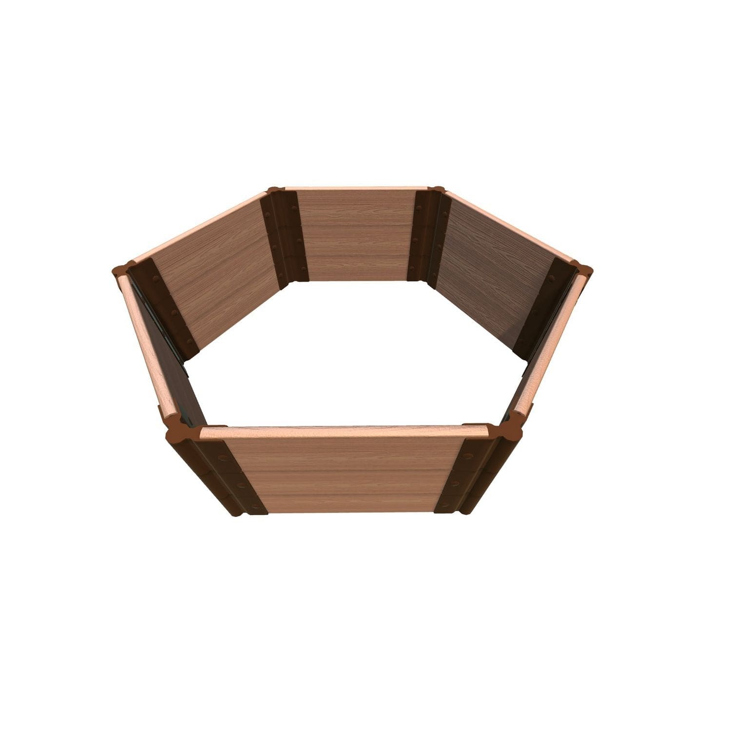 Frame It All Gardening Accessories 1" Frame It All | Tool-Free Fort Jefferson Raised Garden Bed (Hexagon) 4' X 4' X 16.5" - Classic Sienna 200003467