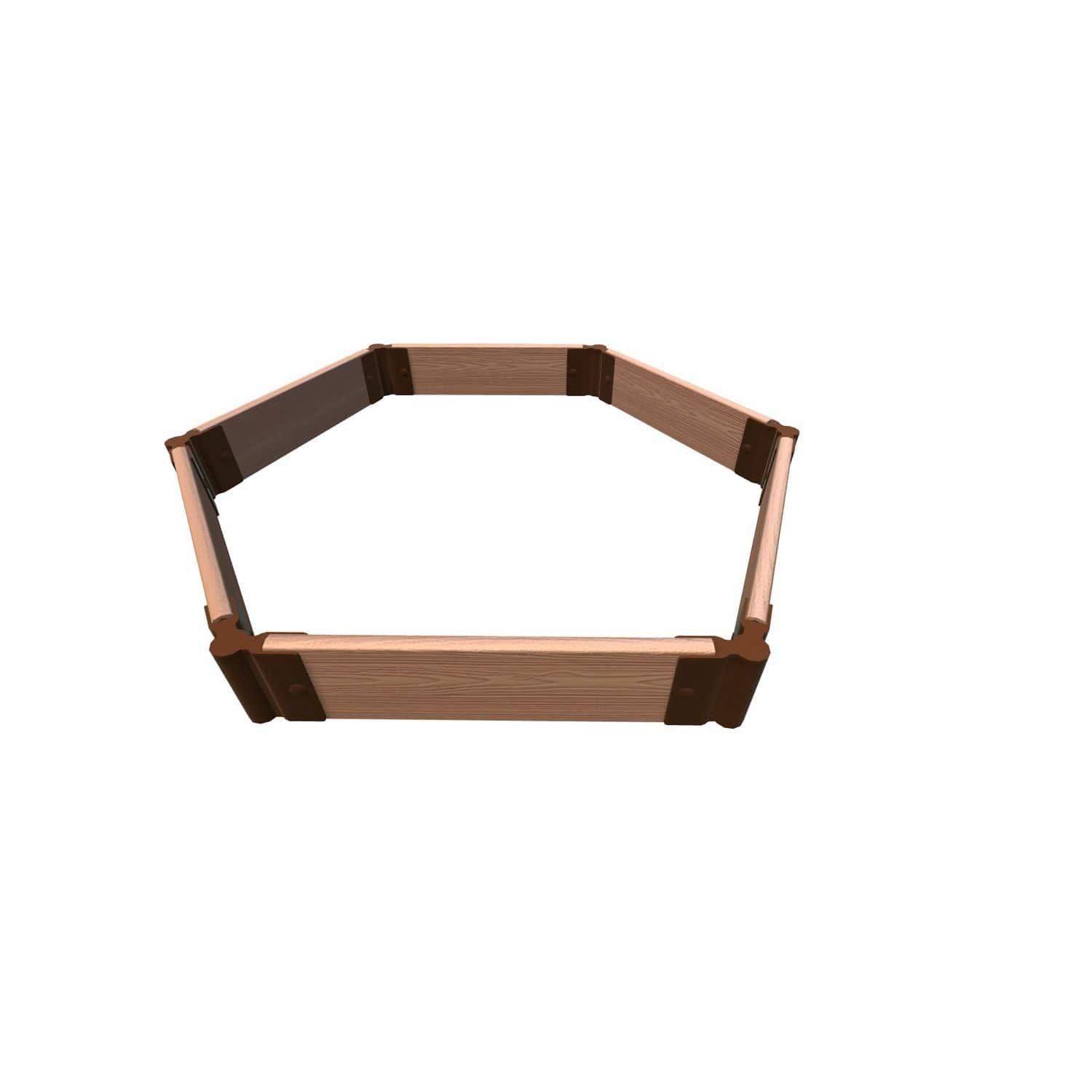 Frame It All Gardening Accessories 1" Frame It All | Tool-Free Fort Jefferson Raised Garden Bed (Hexagon) 4' X 4' X 5.5" - Classic Sienna 200001467