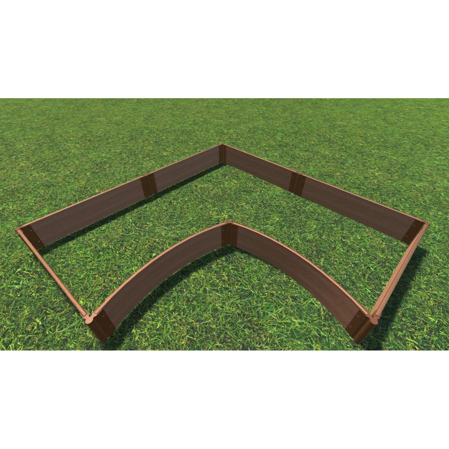Frame It All Gardening Accessories 1" Frame It All | Tool-Free Grand Concourse Interior Curved Corner Raised Garden Bed 8' X 8' X 11" - Classic Sienna 800002026