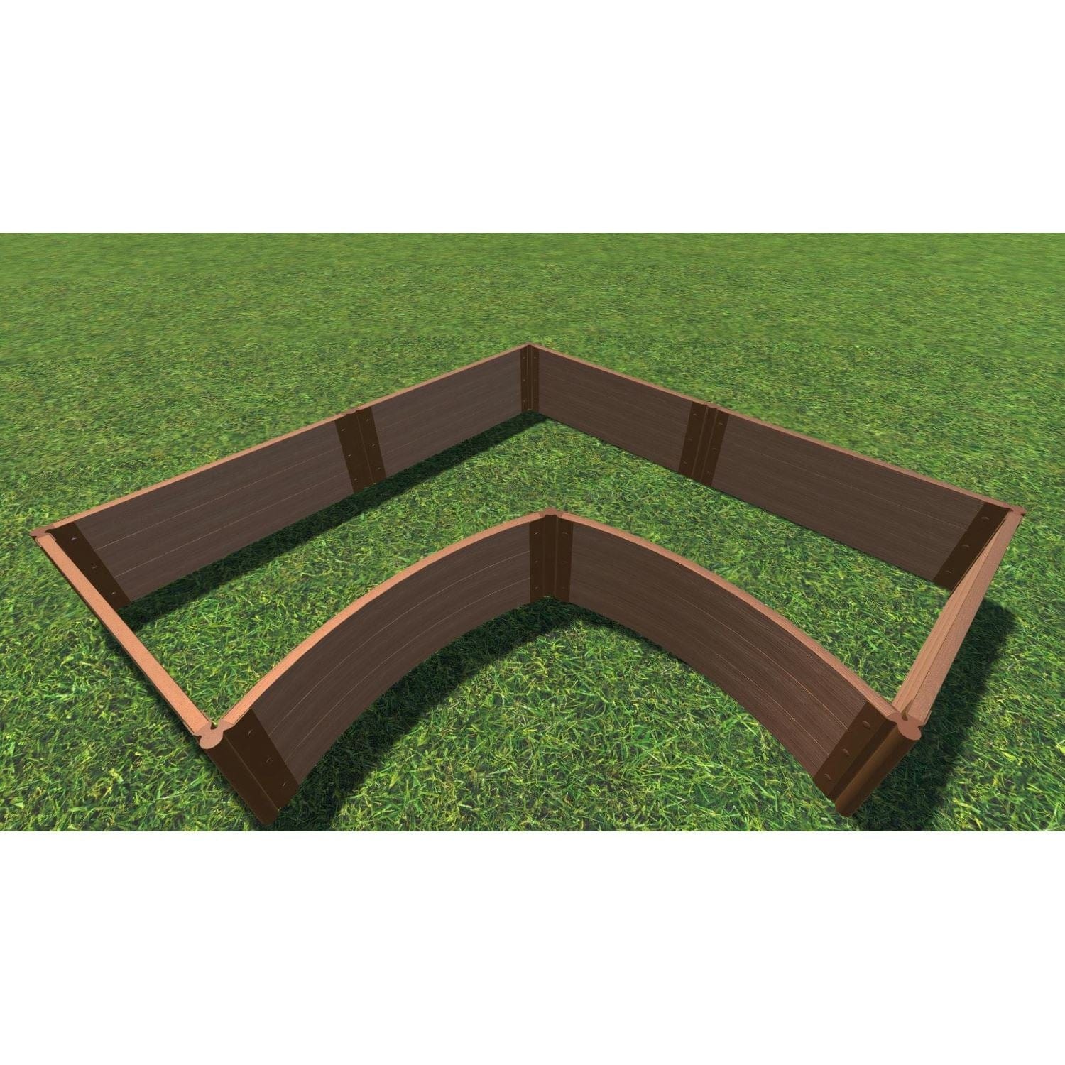 Frame It All Gardening Accessories 1" Frame It All | Tool-Free Grand Concourse Interior Curved Corner Raised Garden Bed 8' X 8' X 16.5" - Classic Sienna 800003026