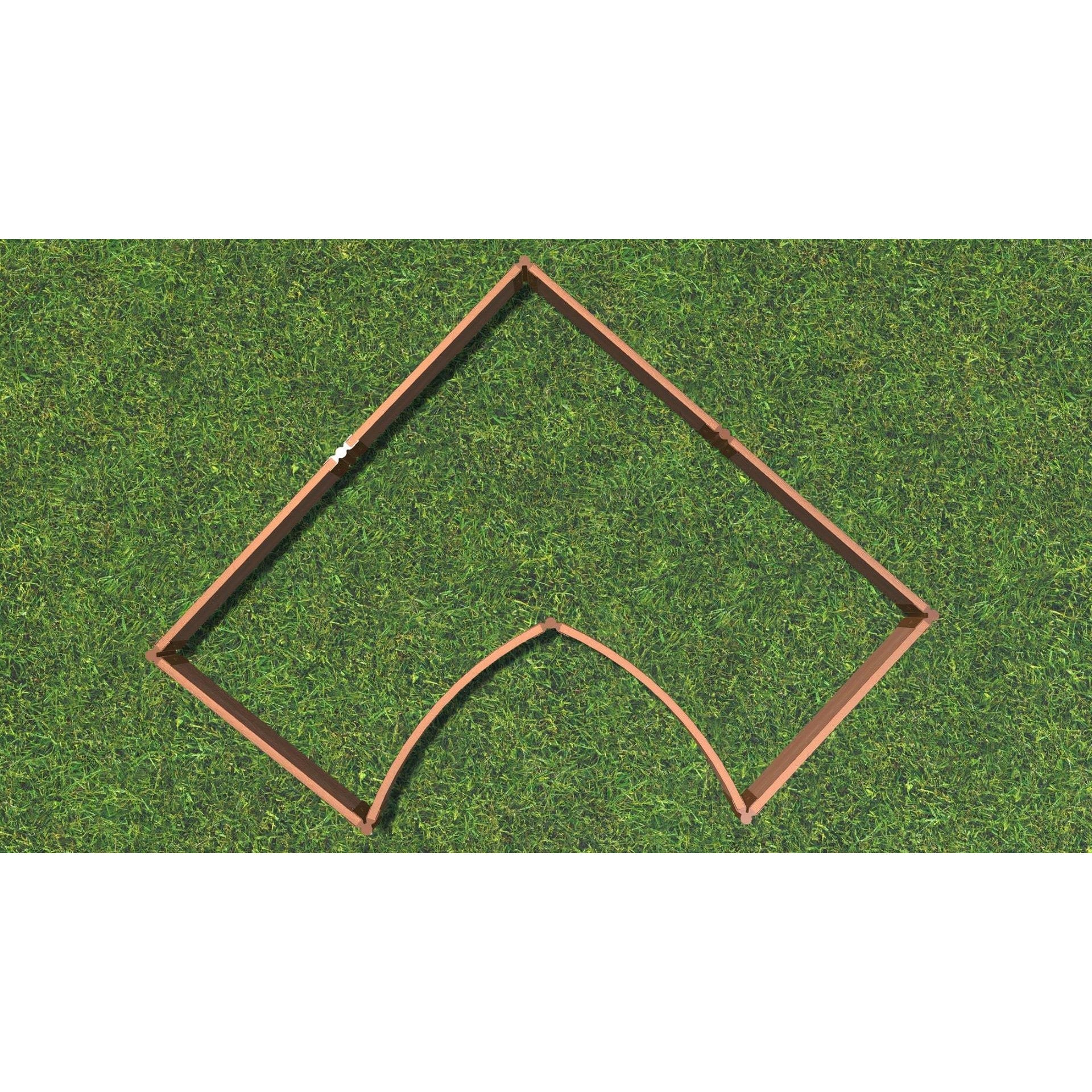 Frame It All Gardening Accessories 1" Frame It All | Tool-Free Grand Concourse Interior Curved Corner Raised Garden Bed 8' X 8' X 5.5" - Classic Sienna 800001026