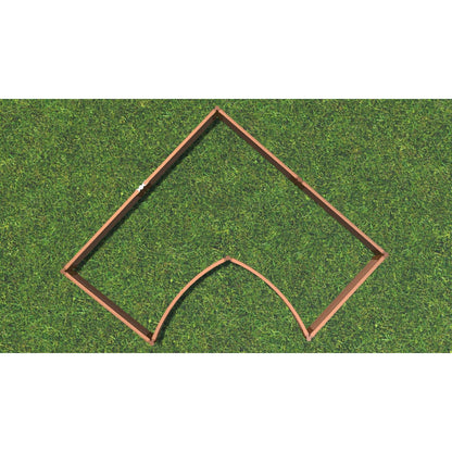 Frame It All Gardening Accessories 1" Frame It All | Tool-Free Grand Concourse Interior Curved Corner Raised Garden Bed 8' X 8' X 5.5" - Classic Sienna 800001026