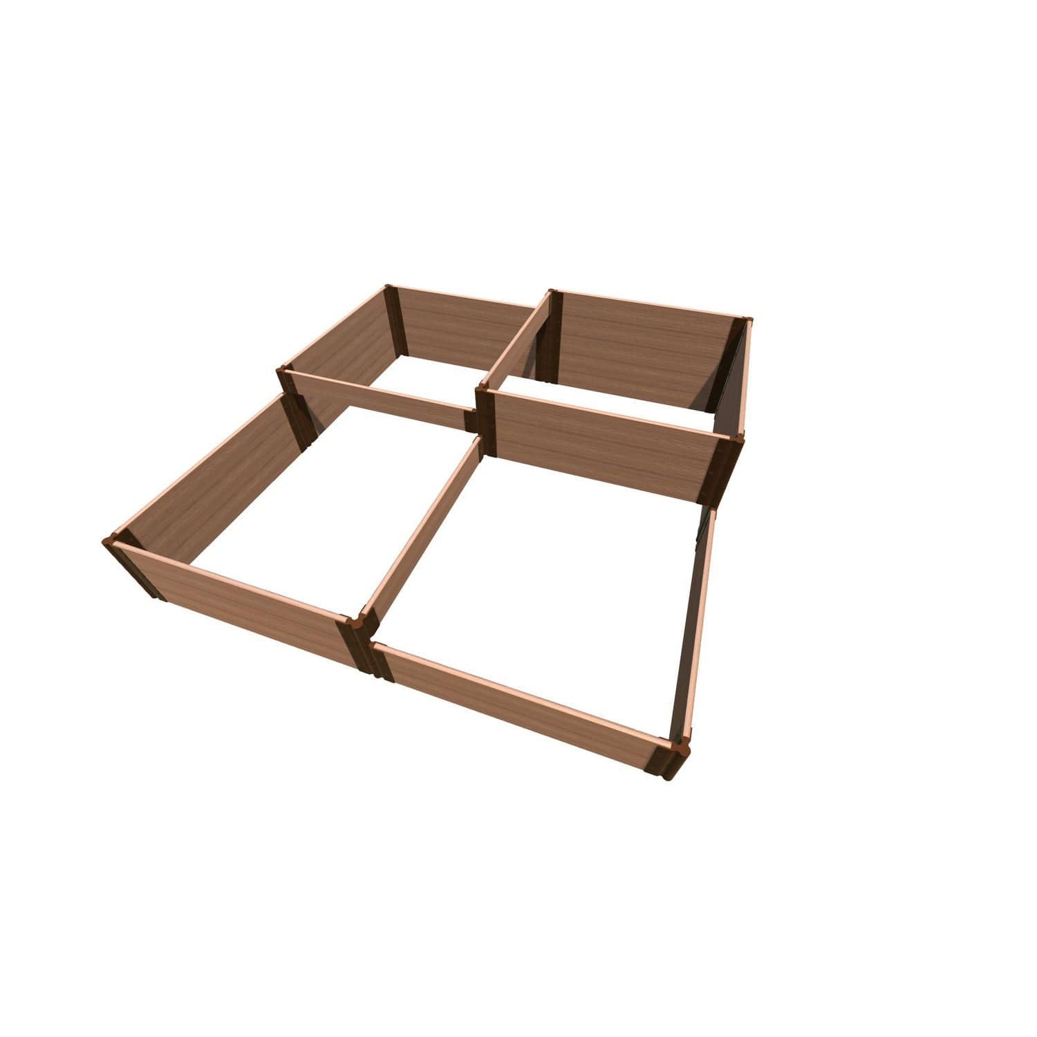 Frame It All Gardening Accessories 1" Frame It All | Tool-Free Terraced Square Raised Garden Bed (4-Tier Terrace) 8' X 8' X 22" Classic Sienna 800001096