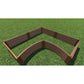 Frame It All Gardening Accessories 2" Frame It All | Tool-Free Grand Concourse Interior Curved Corner Raised Garden Bed 8' X 8' X 16.5" - Classic Sienna 800003029