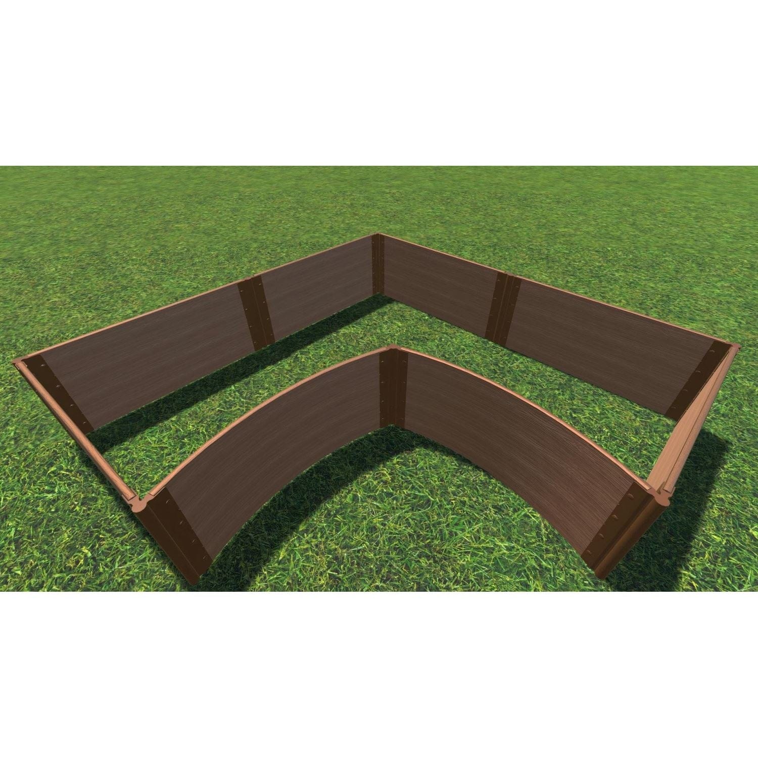 Frame It All Gardening Accessories 2" Frame It All | Tool-Free Grand Concourse Interior Curved Corner Raised Garden Bed 8' X 8' X 22" - Classic Sienna 800004029