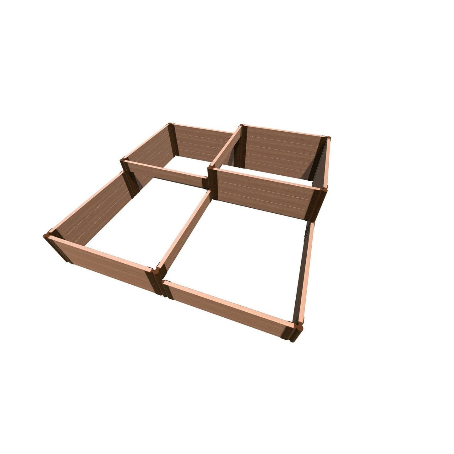 Frame It All Gardening Accessories 2" Frame It All | Tool-Free Terraced Square Raised Garden Bed (4-Tier Terrace) 8' X 8' X 22" Classic Sienna 800001099
