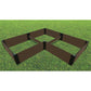 Frame It All Gardening Accessories Frame It All | Tool-Free Arrowhead Straight Corner Raised Garden Bed - 8' X 8' X 16.5" - Uptown Brown - 1" Profile 800003003