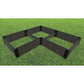 Frame It All Gardening Accessories Frame It All | Tool-Free Arrowhead Straight Corner Raised Garden Bed 8' X 8' X 16.5" - Weathered Wood - 1" Profile 800003002