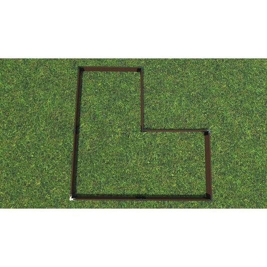Frame It All Gardening Accessories Frame It All | Tool-Free Arrowhead Straight Corner Raised Garden Bed 8' X 8' X 5.5" - Uptown Brown - 1" Profile 800001003