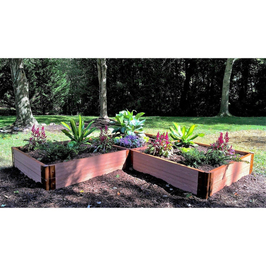 Frame It All Gardening Accessories Frame It All | Tool-Free Arrowhead Straight Corner Raised Garden Bed 8' X 8' X 5.5" - Uptown Brown - 1" Profile 800001003