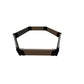 Frame It All Gardening Accessories Frame It All | Tool-Free Fort Jefferson Raised Garden Bed (Hexagon) 4' X 4' X 5.5" - Uptown Brown - 1" Profile 200001469