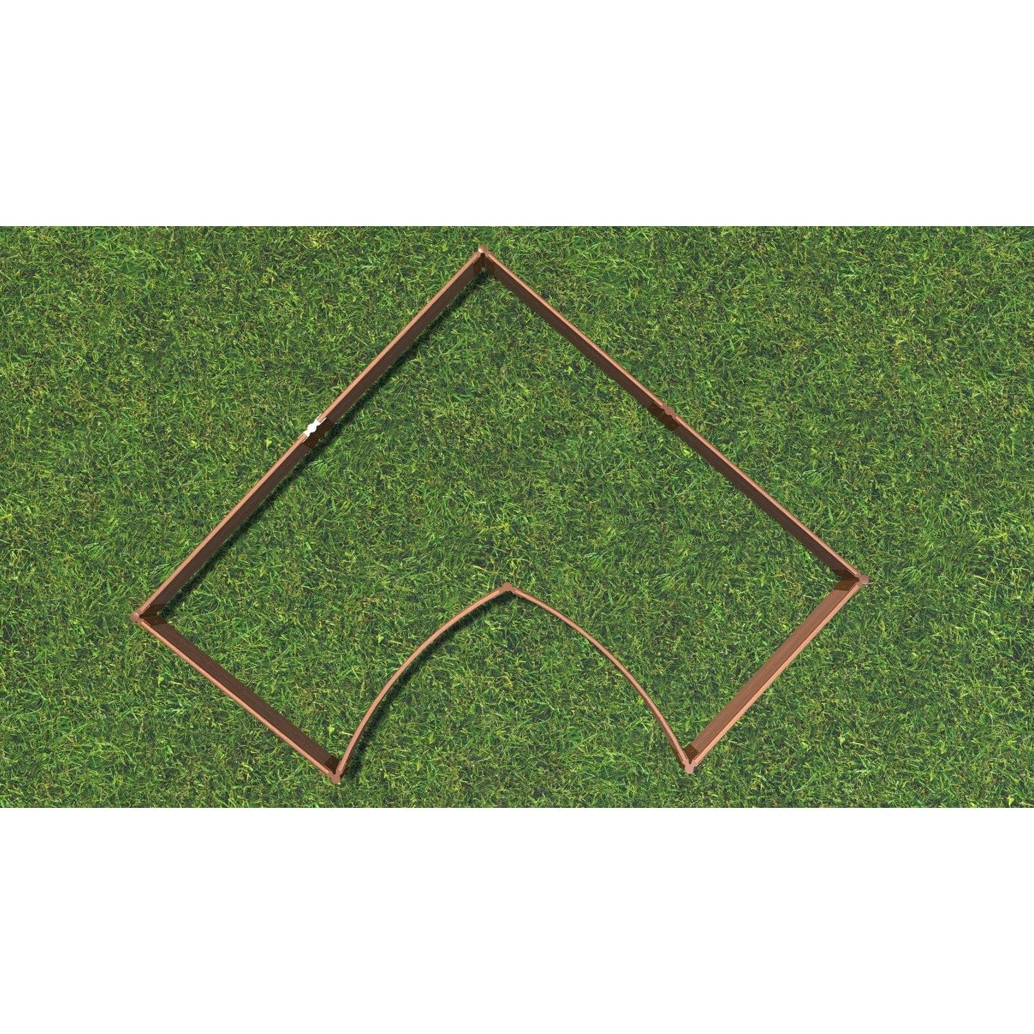 Frame It All Gardening Accessories Frame It All | Tool-Free Grand Concourse Interior Curved Corner Raised Garden Bed 8' X 8' X 11" - Classic Sienna