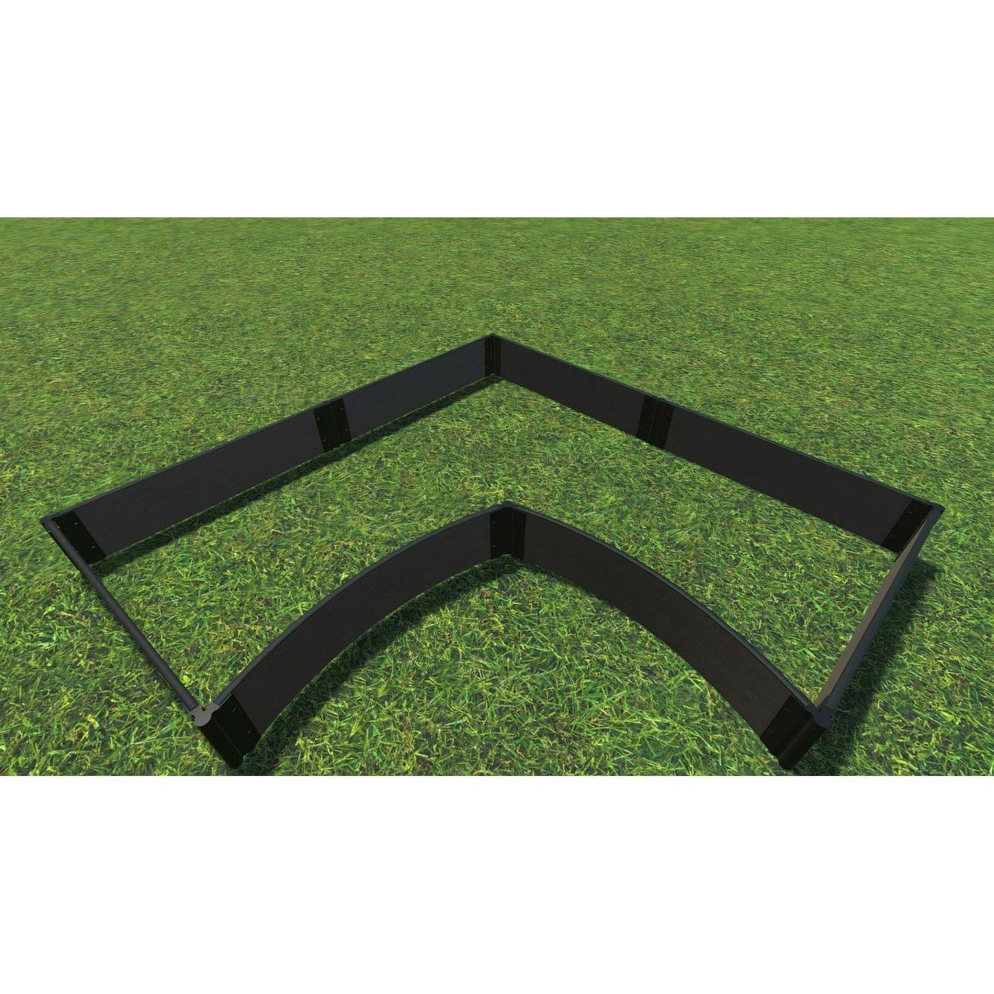 Frame It All Gardening Accessories Frame It All | Tool-Free Grand Concourse Interior Curved Corner Raised Garden Bed 8' X 8' X 11" - Weathered Wood - 1" Profile 800002027