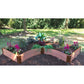 Frame It All Gardening Accessories Frame It All | Tool-Free Grand Concourse Interior Curved Corner Raised Garden Bed 8' X 8' X 16.5" - Weathered Wood - 1" Profile 800003027
