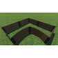 Frame It All Gardening Accessories Frame It All | Tool-Free Grand Concourse Interior Curved Corner Raised Garden Bed 8' X 8' X 22" - Uptown Brown - 1" Profile 800004028