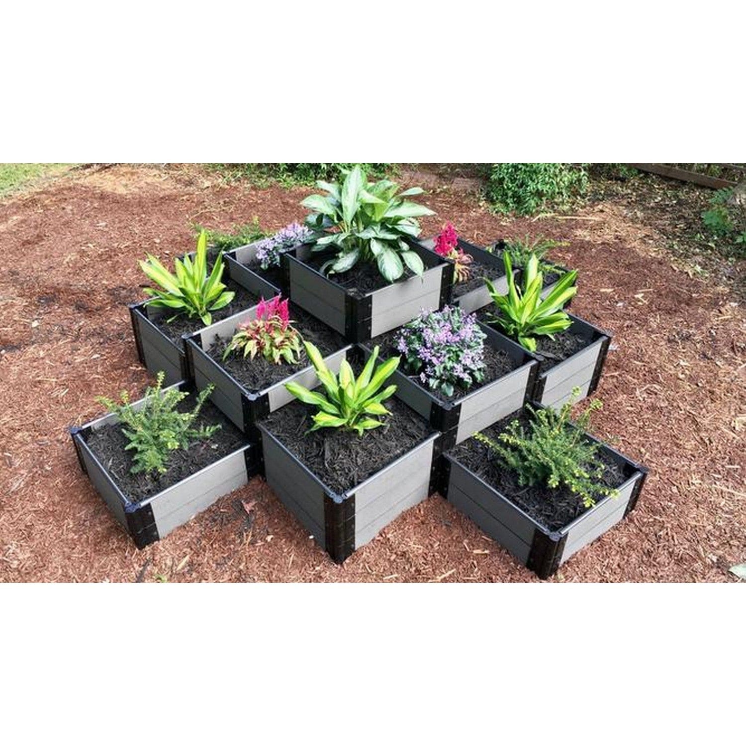 Frame It All Gardening Accessories Frame It All | Tool-Free Machu Pichu Raised Garden Bed 10' X 10' - Classic Sienna - 1" Profile 200001453