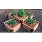 Frame It All Gardening Accessories Frame It All | Tool-Free Notre Dame Raised Garden Bed (Terraced Cross) 6' X 6' X 22" - Uptown Brown - 1" Profile 200004403