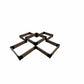 Frame It All Gardening Accessories Frame It All | Tool-Free Notre Dame Raised Garden Bed (Terraced Cross) 6' X 6' X 5.5" - Uptown Brown - 1" Profile 200001403