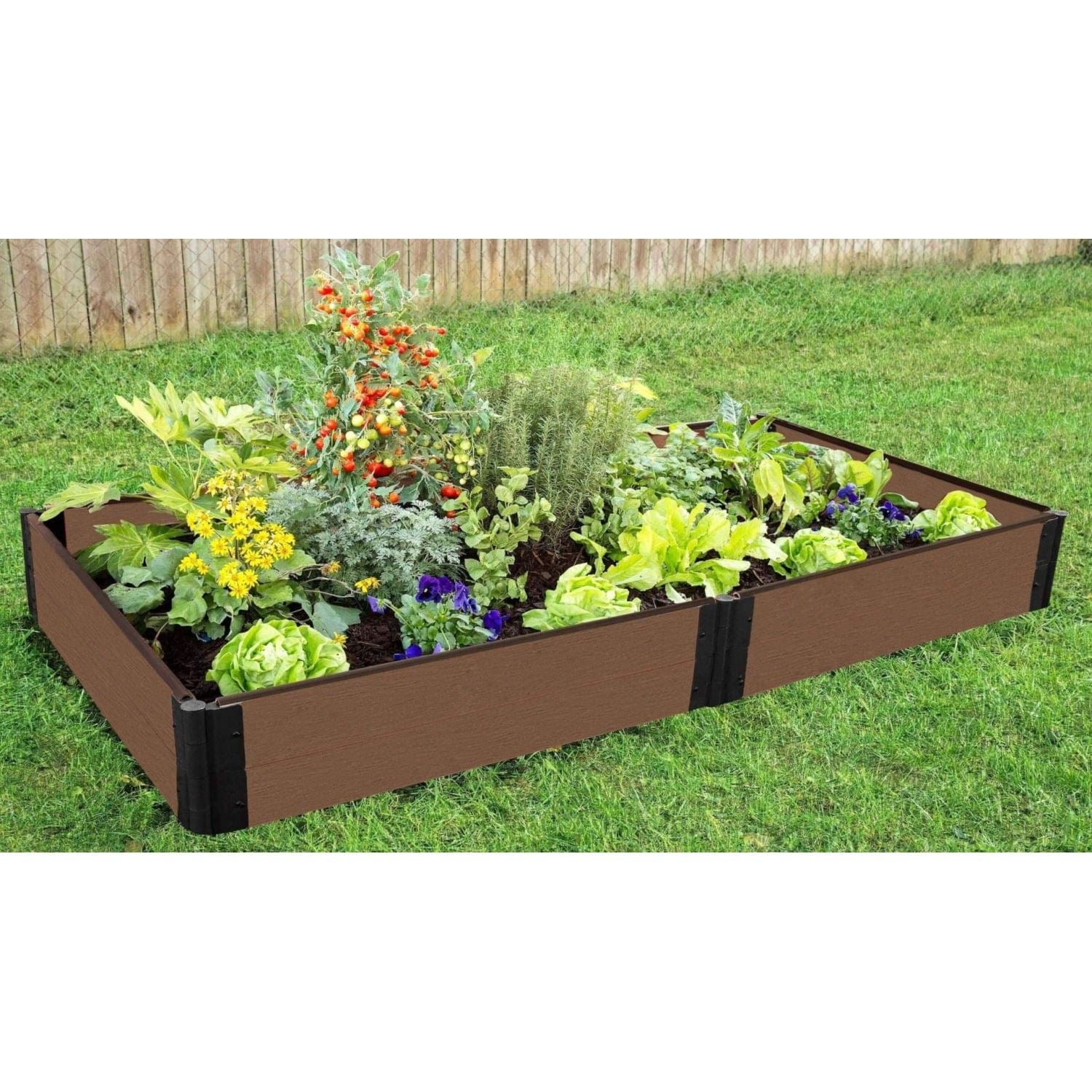 Frame It All Gardening Accessories Frame It All | Tool-Free Raised Garden Bed 4' X 8' X 11” Uptown Brown – 1” Profile 300001422