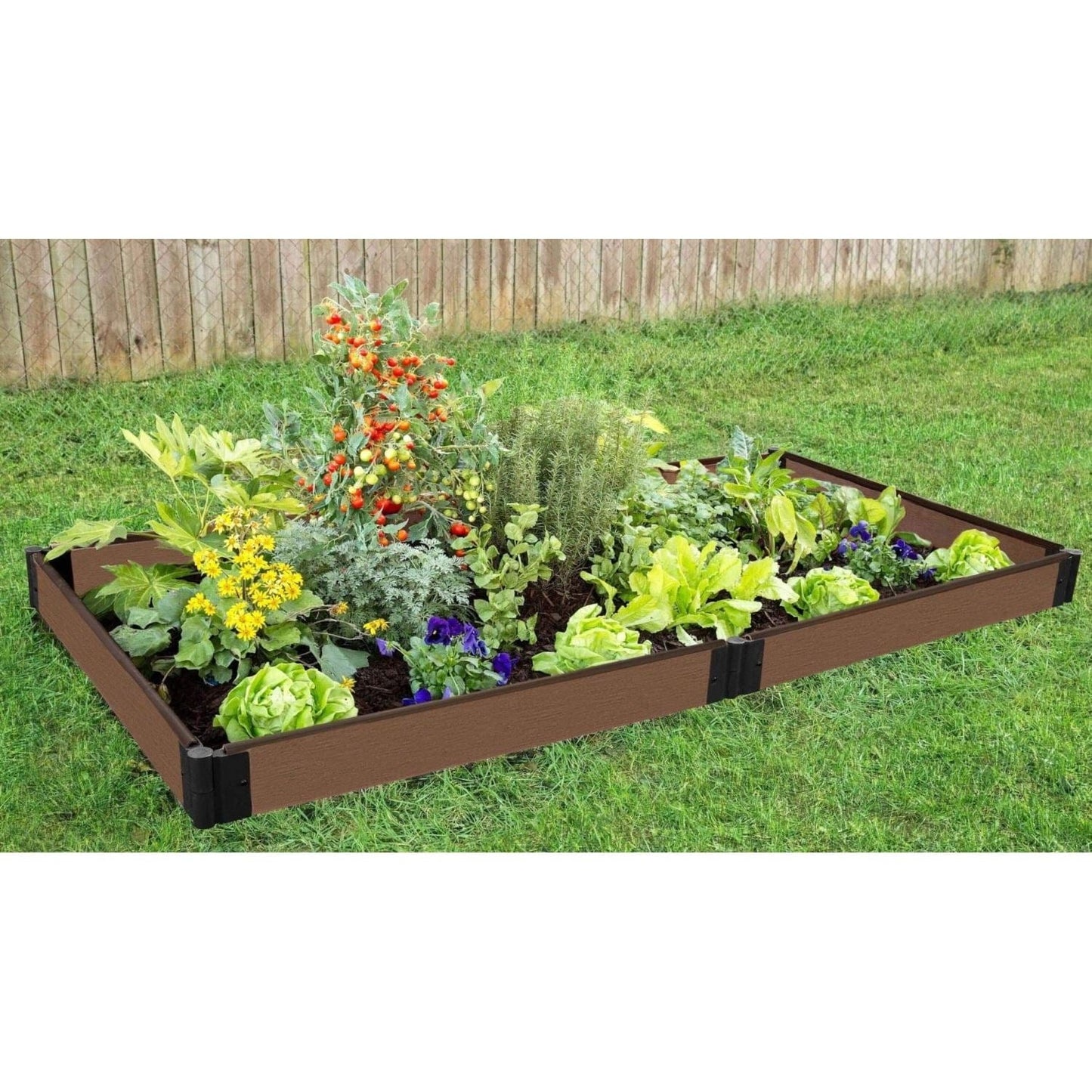 Frame It All Gardening Accessories Frame It All | Tool-Free Raised Garden Bed 4' X 8' X 5.5” Uptown Brown – 1” Profile 300001420