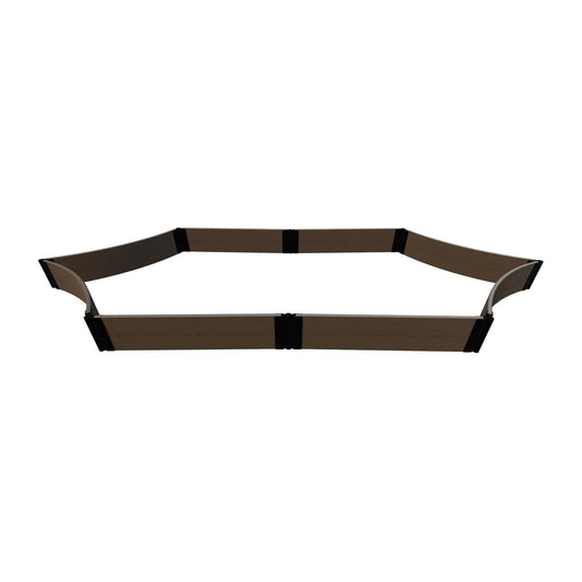 Frame It All Gardening Accessories Frame It All | Tool-Free Silver Salver Scalloped Raised Garden Bed 6' X 16' X 11" - Uptown Brown - 1" Profile 800002068