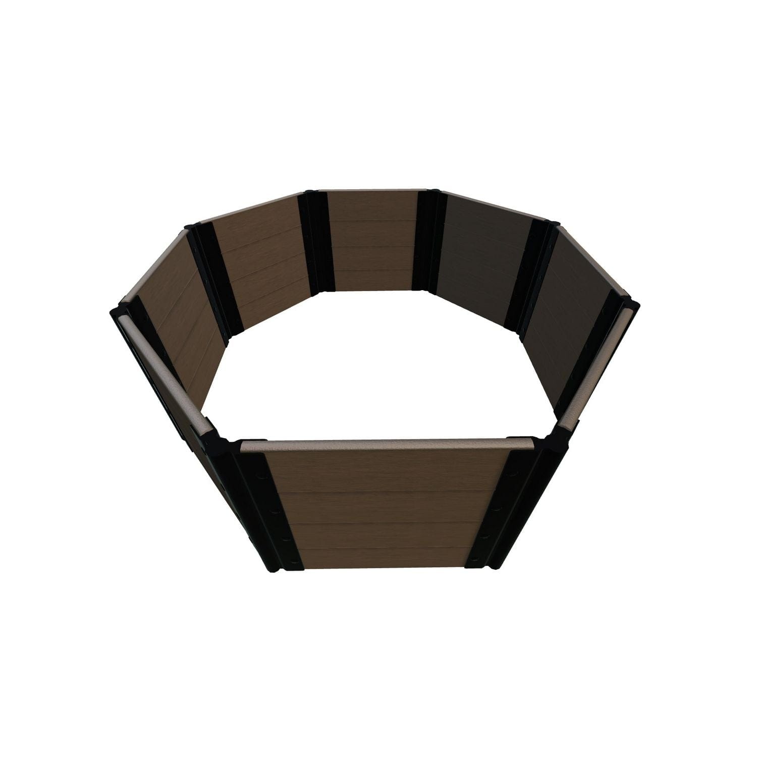Frame It All Gardening Accessories Frame It All | Tool-Free St. John Baptistry Raised Garden Bed (Octagon) 5' X 5' X 22" - Uptown Brown - 1" Profile 200004461