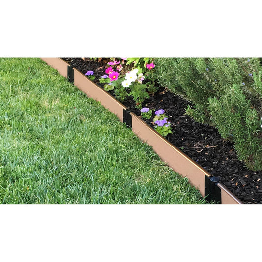 Frame It All Gardening Accessories Frame It All | Tool-Free Straight Landscape Edging Kit 32' Uptown Brown - 1" Profile 300001775