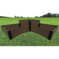 Frame It All Gardening Accessories Frame It All | Tool-Free Teardrop Curved Corner Raised Garden Bed (2-Tier) 8' X 8' X 16.5" - Uptown Brown - 1" Profile 800003008