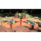 Frame It All Gardening Accessories Frame It All | Tool-Free Teardrop Curved Corner Raised Garden Bed (2-Tier) 8' X 8' X 16.5" - Weathered Wood - 1" Profile 800003007