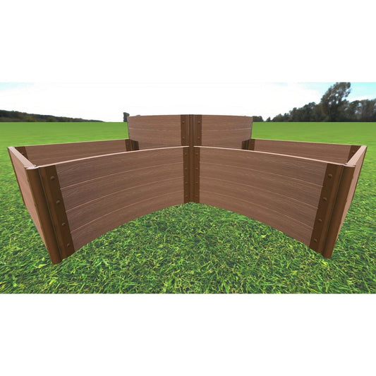 Frame It All Gardening Accessories Frame It All | Tool-Free Teardrop Curved Corner Raised Garden Bed (2-Tier) 8' X 8' X 22" - Classic Sienna - 2" Profile 800004009