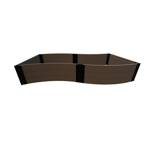 Frame It All Gardening Accessories Frame It All | Tool-Free Wavy Navy Raised Garden Bed 4' X 8' X 16.5" - Uptown Brown - 1" Profile 800003073
