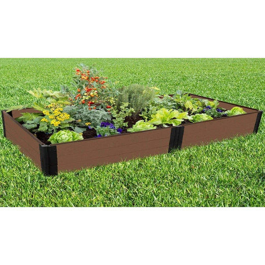 Frame It All Gardening Accessories Frame It All | Uptown Brown Raised Garden Bed 4' X 8' X 16.5" 1 Inch Profile - 3 Level 300001440