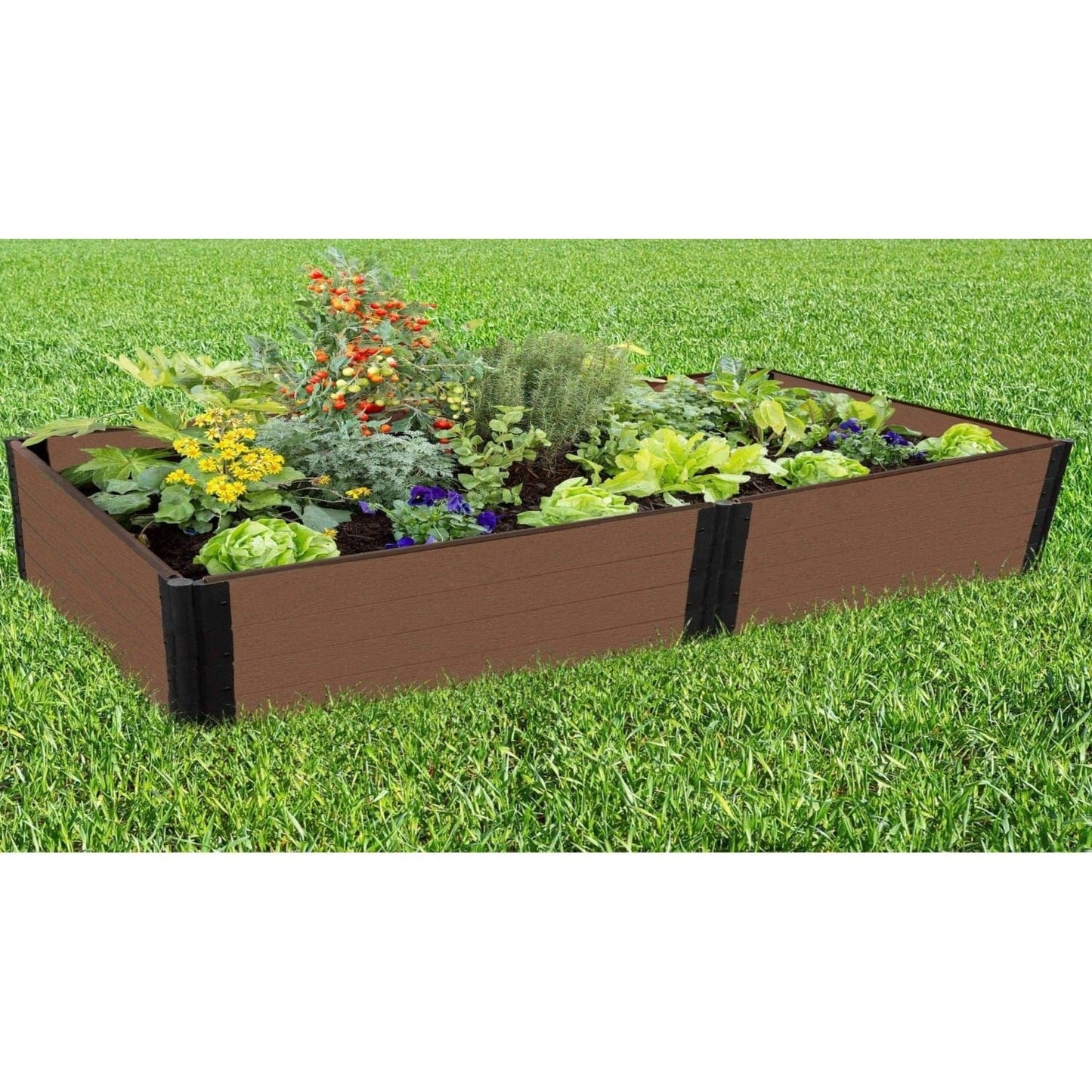 Frame It All Gardening Accessories Frame It All | Uptown Brown Raised Garden Bed 4' X 8' X 22" - 1 " Profile 4 Level 300001441