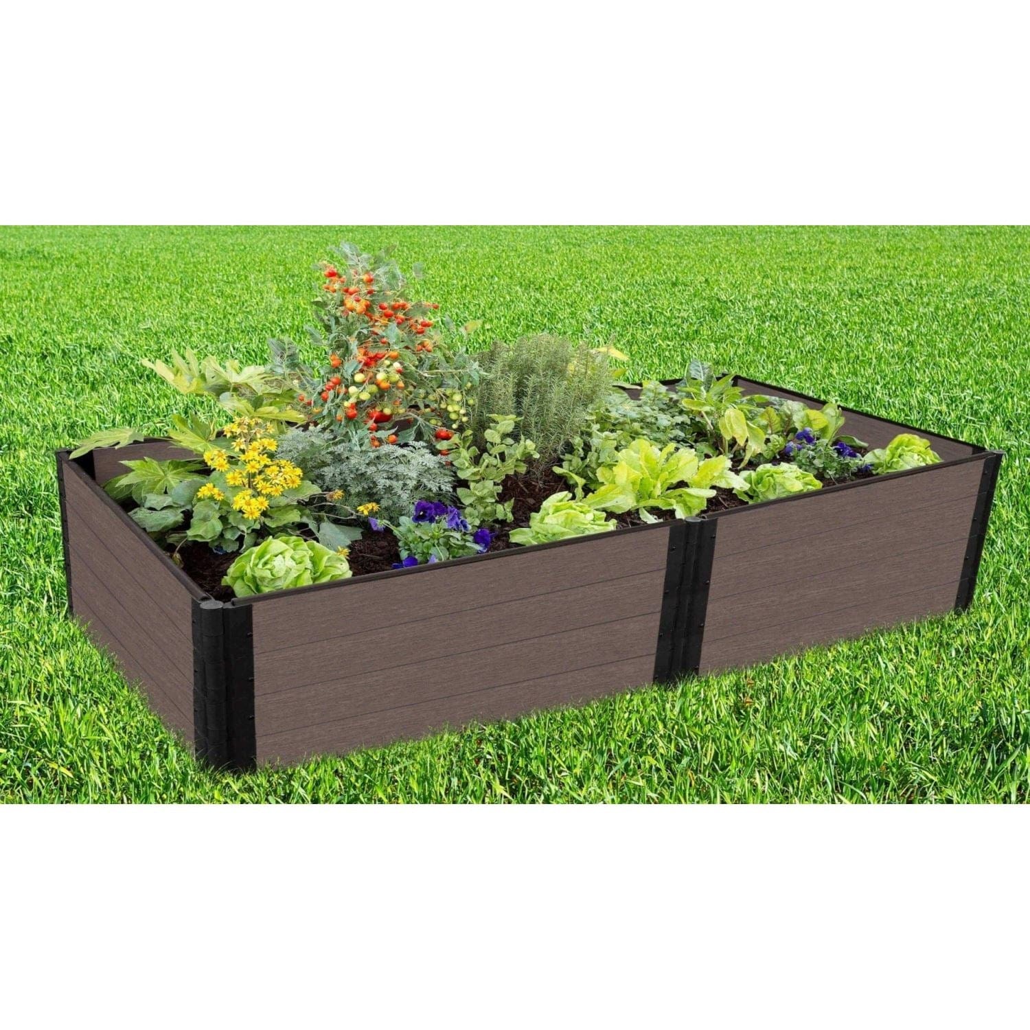 Frame It All Gardening Accessories Frame It All | Weathered Wood Raised Garden Bed 4' X 8' X 22" - 1 " Profile 4 Level 300001443