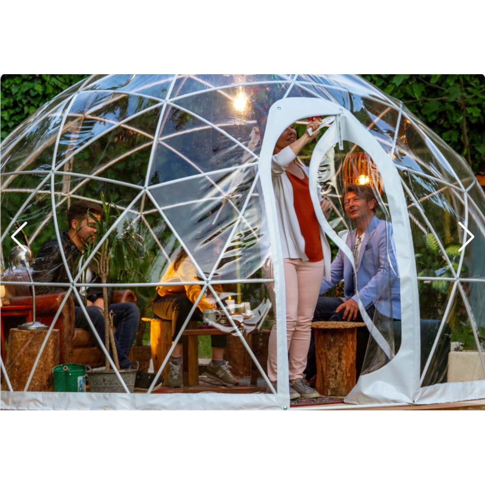 Garden Igloo USA Sun Room Kit Garden Igloo | Dome, PVC, 11'9"W, 7'2"H - Outdoor Dining, Play Area for Children, Stylish Conservatory, Greenhouse, Gazebo GI001