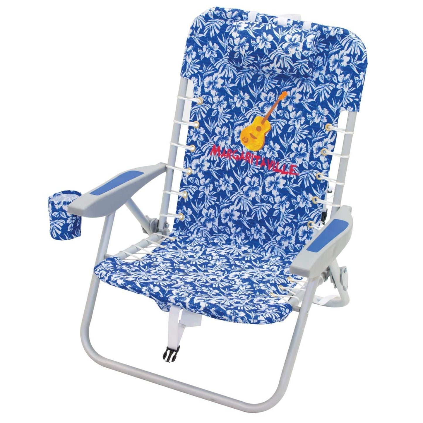 Margaritaville Backpack chair Margaritaville | 4-Position Backpack Beach Chair - Blue Floral SC529MV-505-1