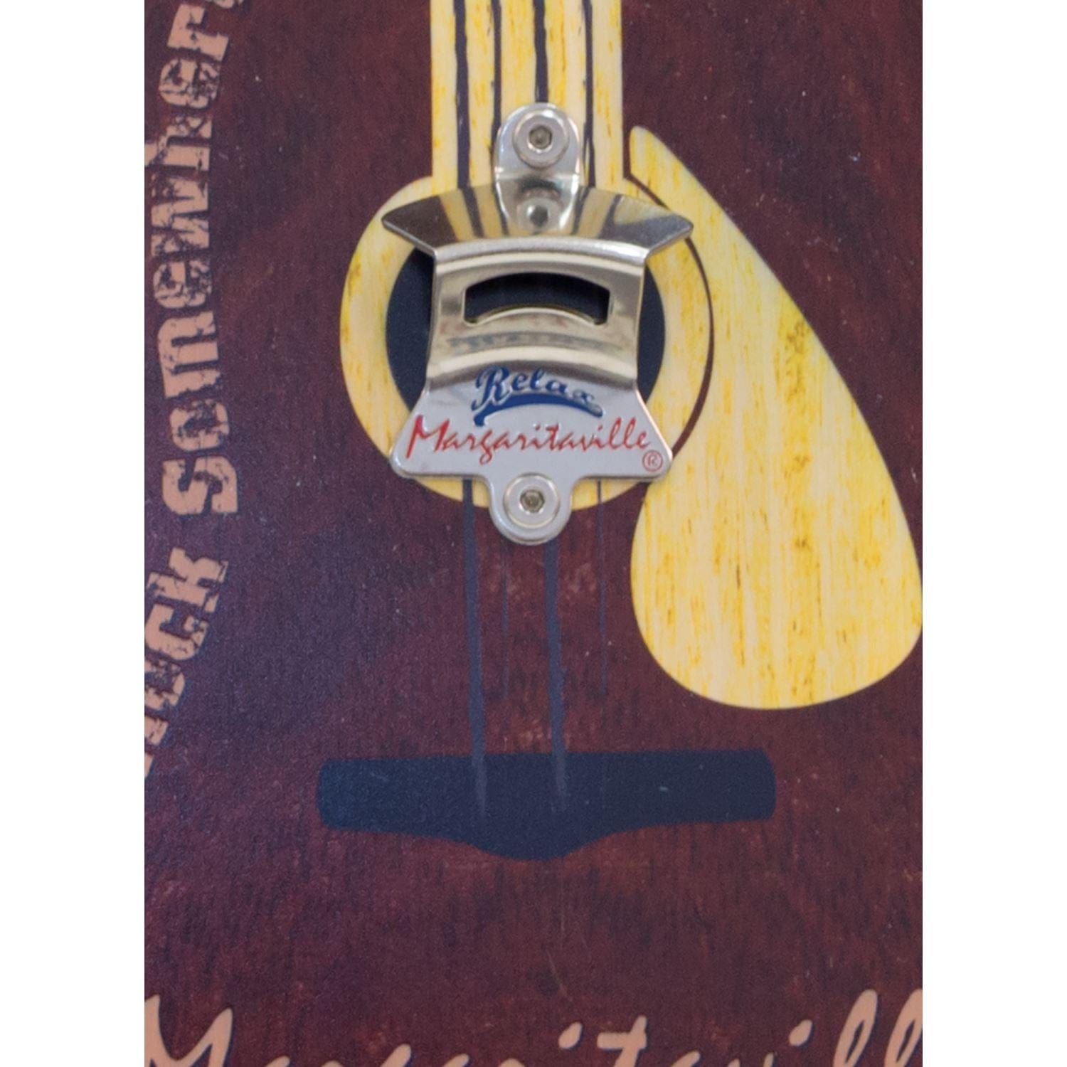 Margaritaville Sign Margaritaville | Bottle Opener Sign with Magnetic Cap Catcher - Guitar PSSM03-MV-1