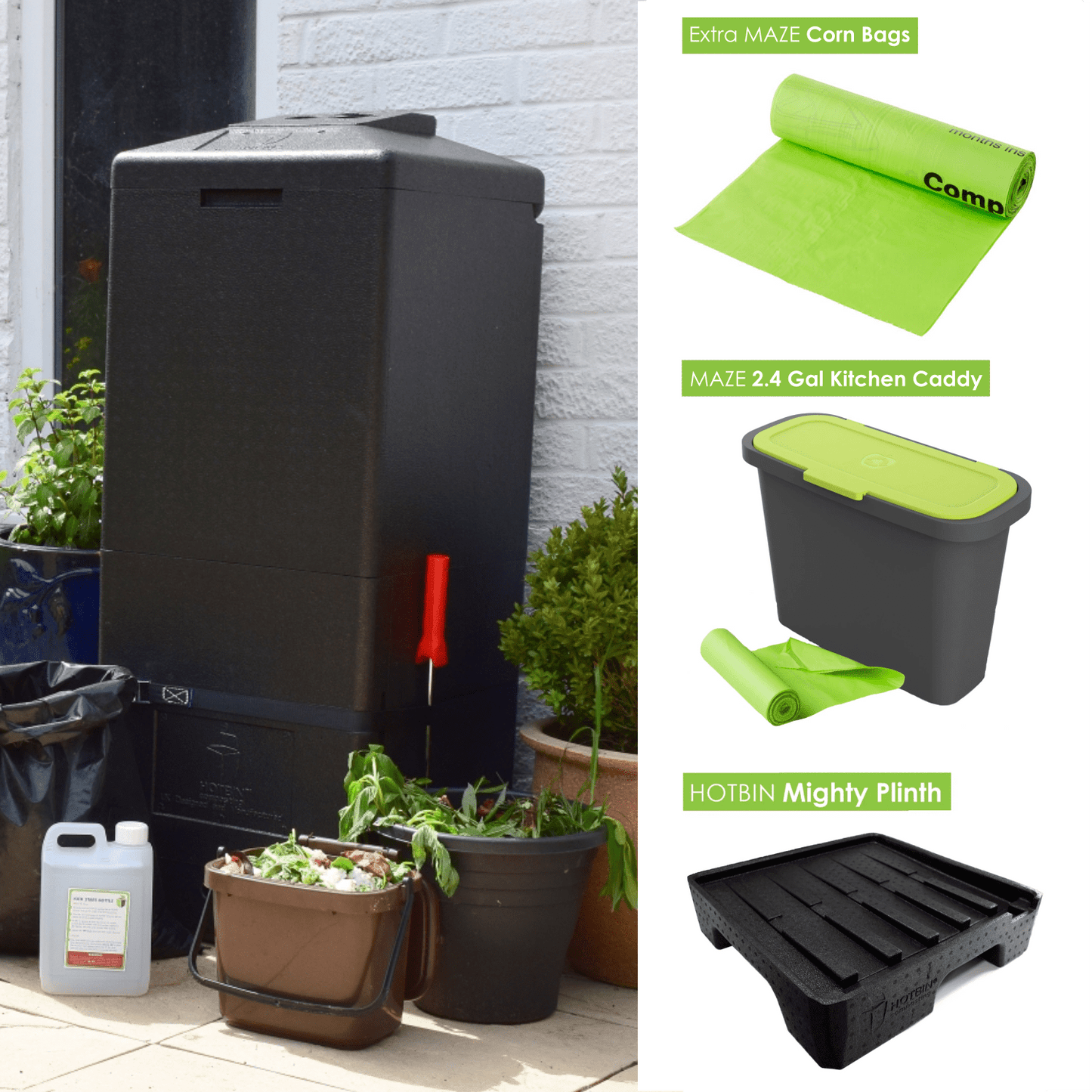 MyGreenhouseStore.com Composters HOTBIN Mighty Hot Composter Package MGS-HOTBIN-MIGHTY-PACK