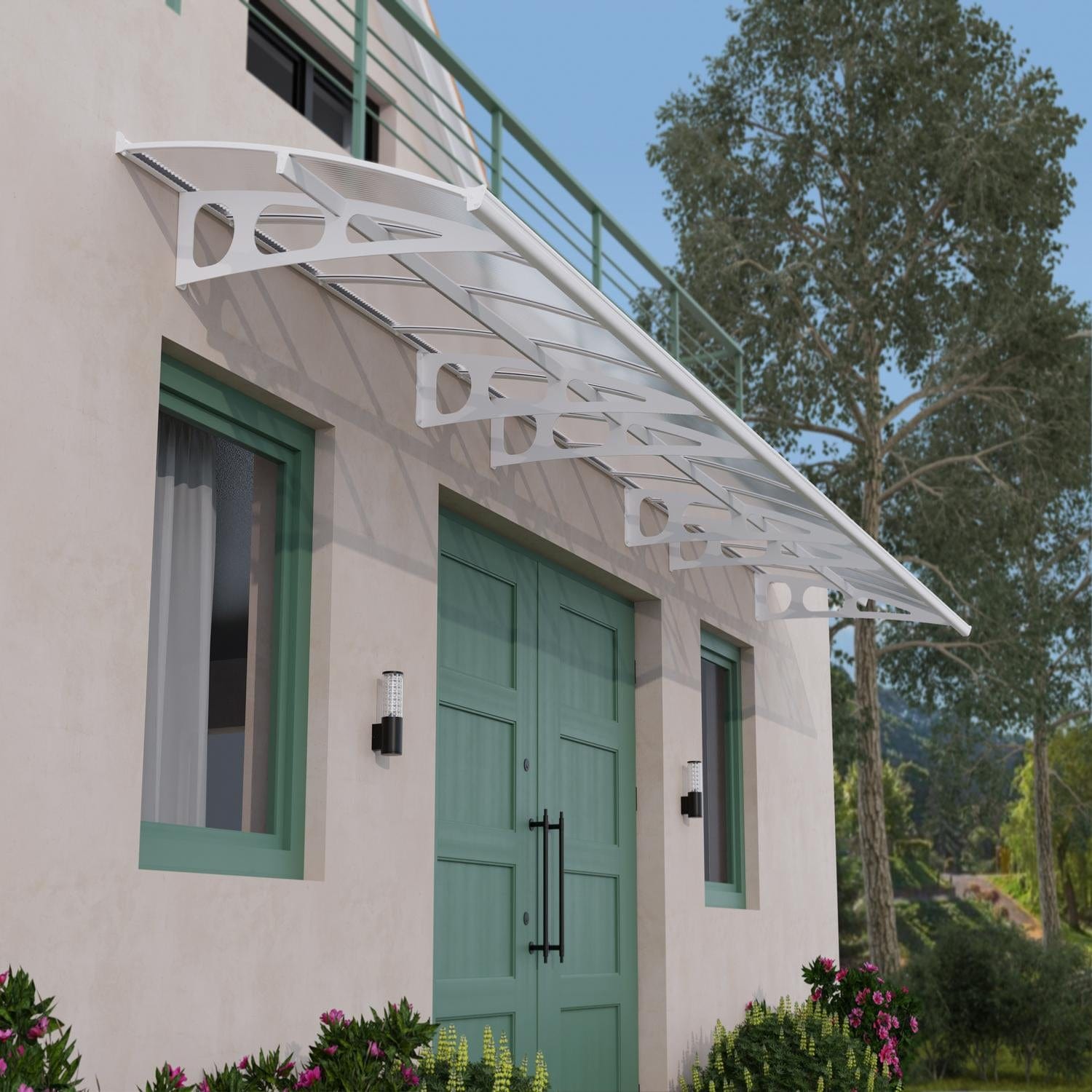 Palram - Canopia Awnings Palram - Canopia | Bordeaux 6690 22x5 ft Awning - White/Mist HG9563
